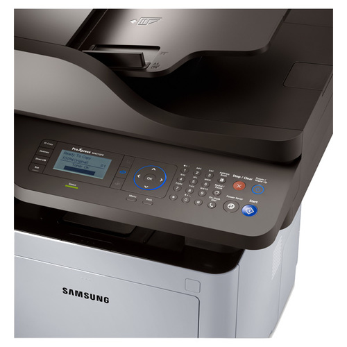 מדפסת לייזר משולבת Samsung ProXpress SL-M4070FR - תקריב ללוח הבקרה והמסך