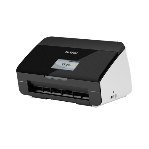סורק שולחני Brother ADS-2600W - מבט מצד שמאל, מכסה סגור
