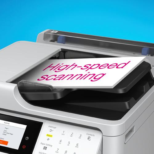 מדפסת משולבת צבע Epson WorkForce Pro WF-C5890DWF - תקריב מזין מסמכים ולוח בקרה