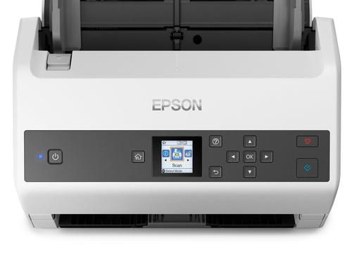 סורק מסמכים Epson WorkForce DS-870 - תקריב לוח בקרה ומסך