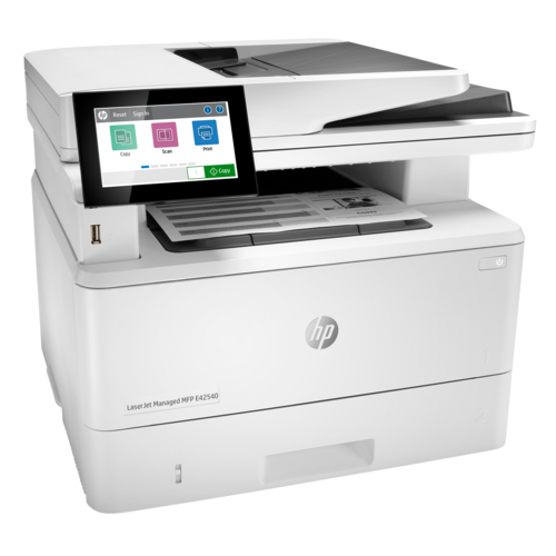 מדפסת לייזר משולבת HP LaserJet Managed MFP E42540 – מבט אלכסוני מימין