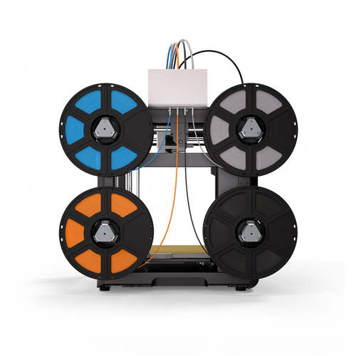 מדפסת תלת מימד Flashforge AD5X (Adventurer 5X), מבט אחורי עם ארבעה גלילי חוט