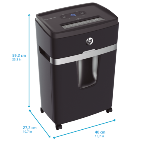 מגרסת HP Pro Shredder 18CC עם מידות: 59.2x40x27.2 ס״מ
