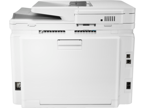מדפסת לייזר צבעונית משולבת HP Color LaserJet Pro MFP M283fdn – מבט אחורי עם יציאות