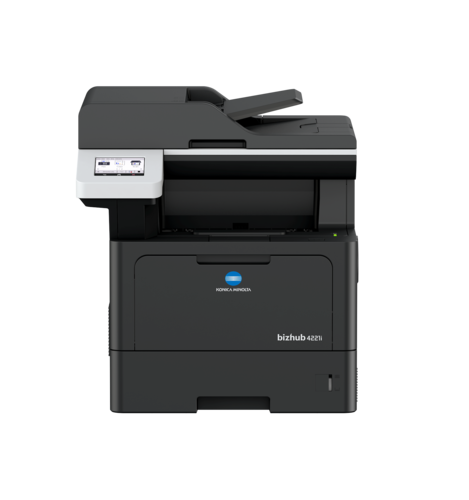 מדפסת לייזר משולבת שחור-לבן Konica Minolta bizhub 4221i - מבט חזית
