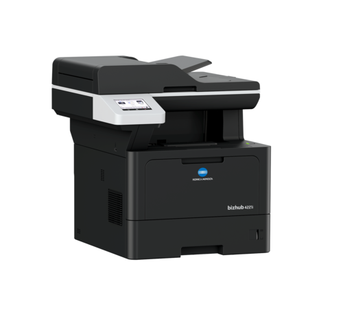 מדפסת לייזר משולבת שחור-לבן Konica Minolta bizhub 4221i - מבט זווית משמאל
