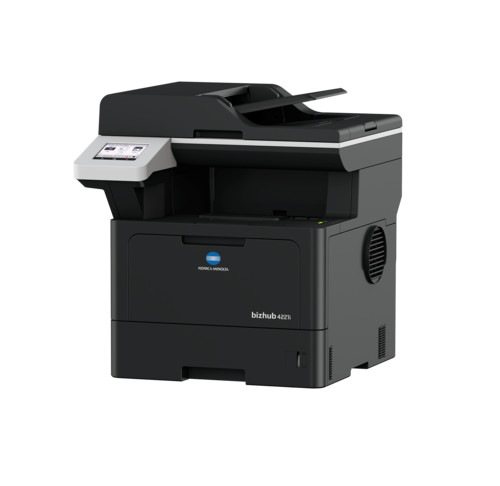 מדפסת לייזר משולבת שחור-לבן Konica Minolta bizhub 4221i - מבט זווית מימין