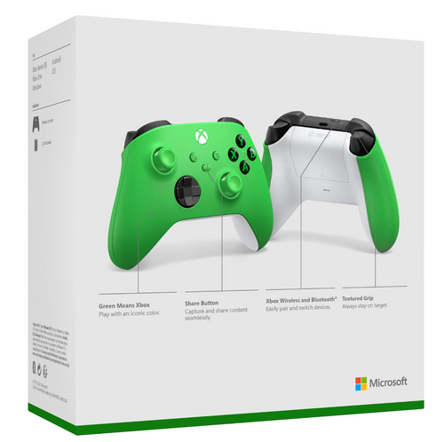 שלט אלחוטי Microsoft Xbox Wireless Controller Velocity Green / Xbox Series X|S / QAU-00091