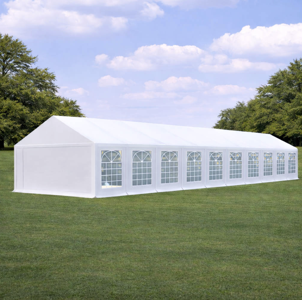אוהל לאירועים 8X20 פרמיום PVC חזק במיוחד TENT-PRO