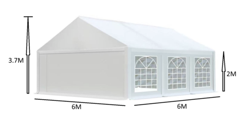 אוהל לאירועים 6X6 פרמיום PVC חזק במיוחד TENT-PRO