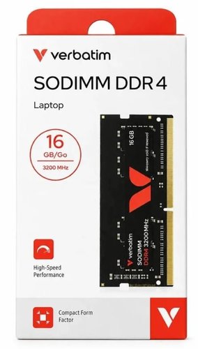 ז. לנייד | Verbatim | SODIMM | 16GB | DDR4 | 3200MHz | 1.2V