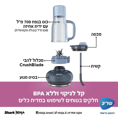 Ninja Blend Boss בצבע כחול