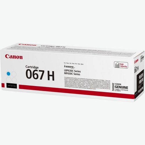 טונר מקורי Canon 067H ציאן (כחול) – אריזה בזווית ימין