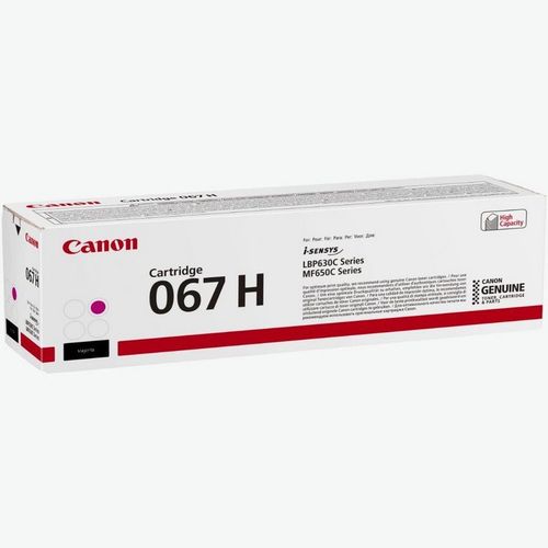 טונר מקורי Canon 067H מג'נטה (אדום) – אריזה בזווית שמאל
