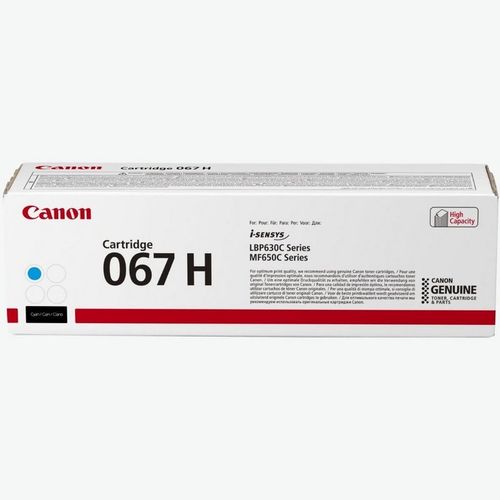 טונר מקורי Canon 067H ציאן (כחול) – אריזה מלפנים