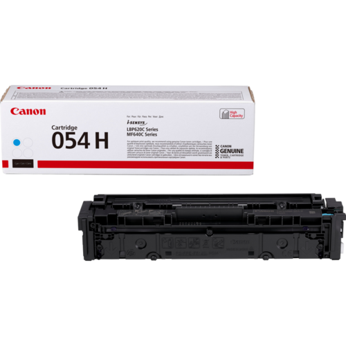 טונר מקורי Canon 054H ציאן (כחול) – אריזה וקטריג'