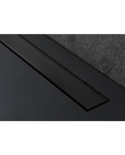 תעלת ניקוז FRAMELESS בלאק מטאל 65 ס״מ - MYUBI