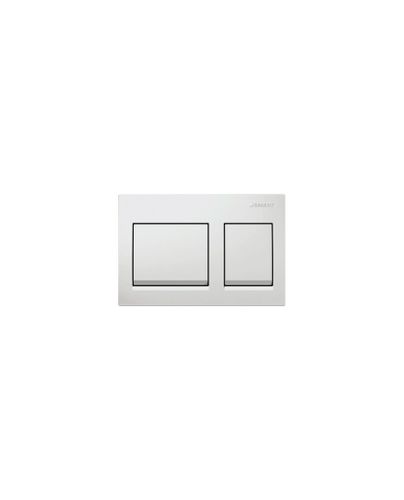 לחצן אלפא 35 (15 לשעבר) מרובע לבן - GEBERIT