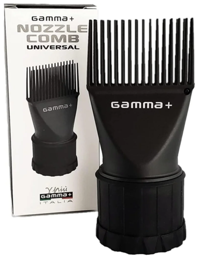 פיית מסרק מקצועית למייבש שיער Gamma+ – 32 שיניים בצבע שחור