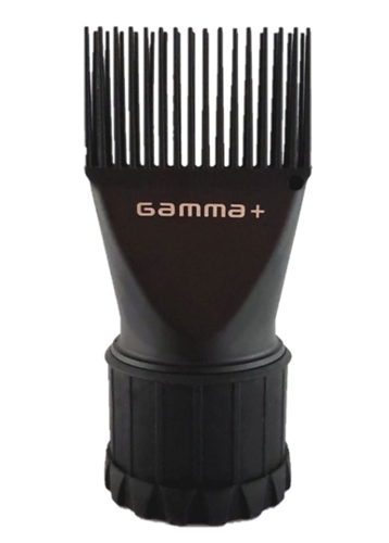 פיית מסרק מקצועית למייבש שיער Gamma+ – 32 שיניים בצבע שחור