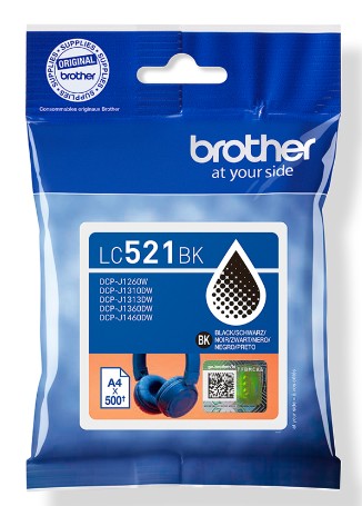 LC521BK מחסנית דיו שחור מקורי של brother