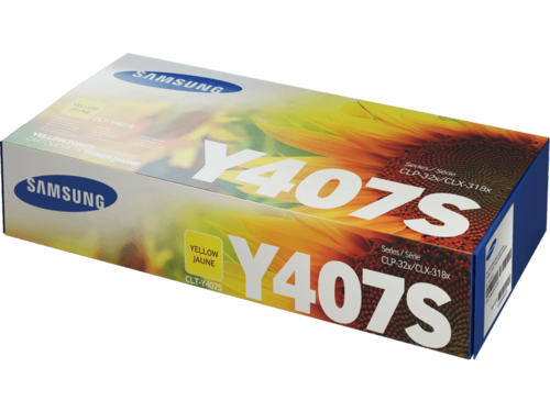 טונר מקורי Samsung CLT-Y407S צהוב – אריזה