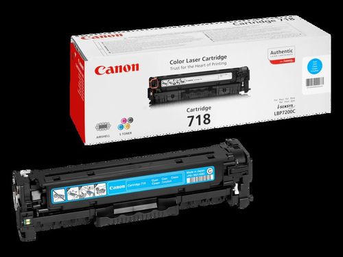 טונר מקורי Canon 718C כחול – אריזה אירופית וקרטריג׳