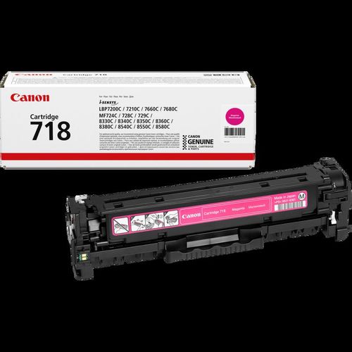 טונר מקורי Canon 718M מגנטה – אריזה וקרטריג׳