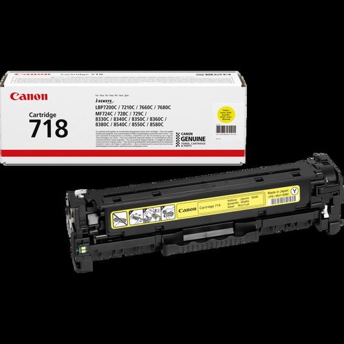 טונר מקורי Canon 718Y צהוב – אריזה וקרטריג׳