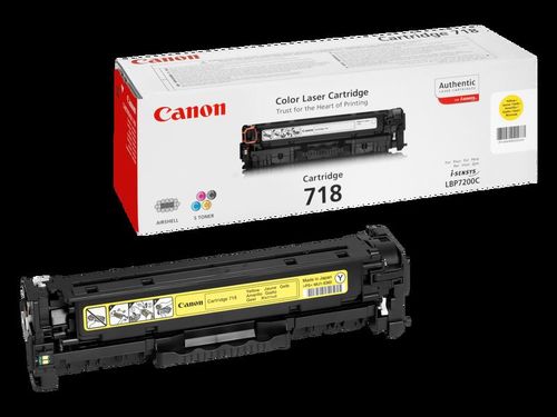 טונר מקורי Canon 718Y צהוב – אריזה אירופית וקרטריג׳
