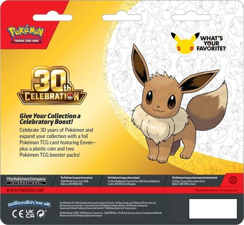 מארז בליסטר 2 חבילות פוקימון 30 שנים - Pokémon TCG 30th Celebration Blister Pack