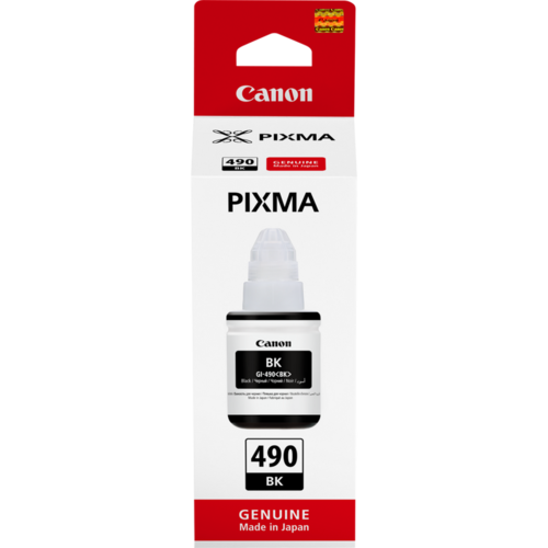 דיו מקורי Canon GI-490 BK שחור – אריזה מלפנים