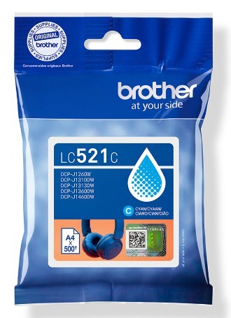 LC521C מחסנית דיו כחול / ציאן מקורי של brother