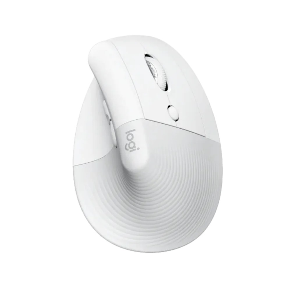 עכבר צבע לבן אפור Logitech Lift Vertical Ergonomic Mouse
