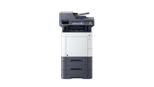 מדפסת משולבת לייזר צבעונית KYOCERA ECOSYS M6630cidn – מבט מלפנים עם שלוש מגירות נייר נוספות