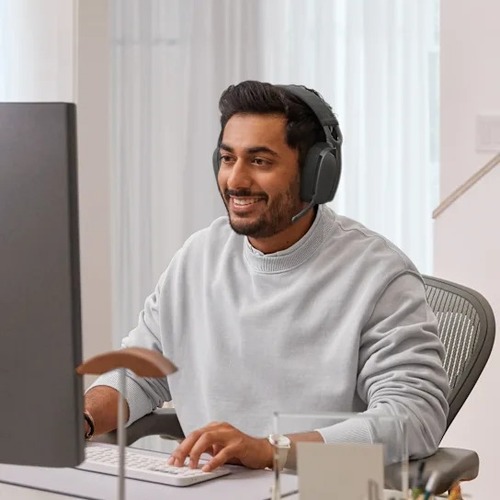 אוזניות צבע גרפיט Logitech Zone Vibe 100
