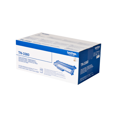 טונר שחור מקורי Brother TN-3380 – אריזה בזווית שמאל