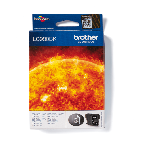 מחסנית דיו מקורית Brother LC980BK שחור – אריזה