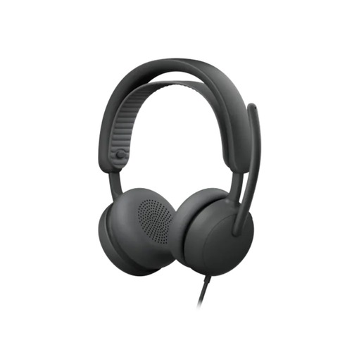 אוזניות חוטיות צבע אפור Logitech Zone Wired 2