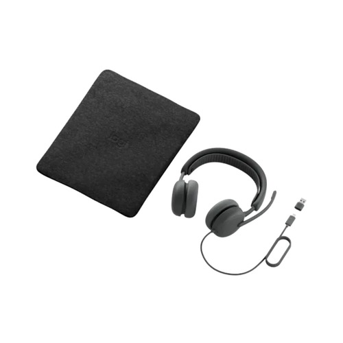 אוזניות חוטיות צבע אפור Logitech Zone Wired 2