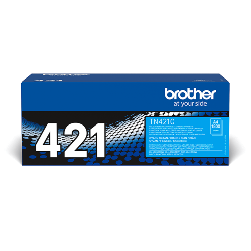 טונר מקורי Brother TN-421C ציאן (כחול) – אריזה