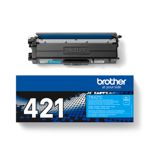 טונר מקורי Brother TN-421C ציאן (כחול) – מחסנית ואריזה