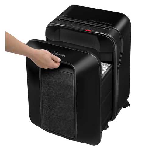 מגרסת נייר Fellowes Powershred LX200 - הוצאת מיכל הגריסה הנשלף