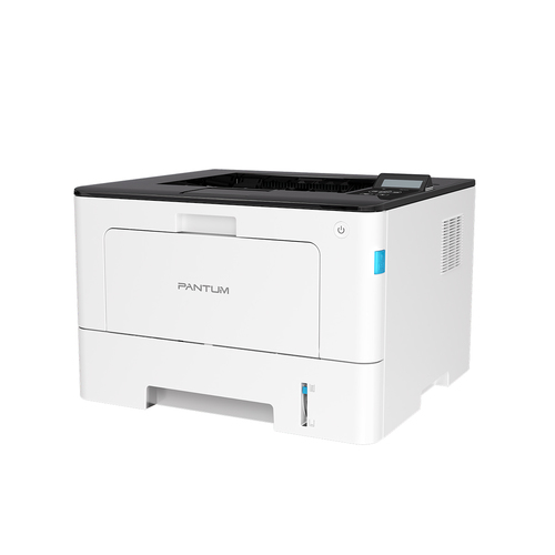 מדפסת לייזר שחור-לבן Pantum BP5100DN – מבט אלכסוני, חזית וצד שמאל