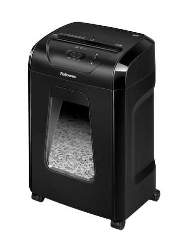 מגרסת נייר Fellowes Powershred 12C – מבט זוויתי משמאל מקדימה
