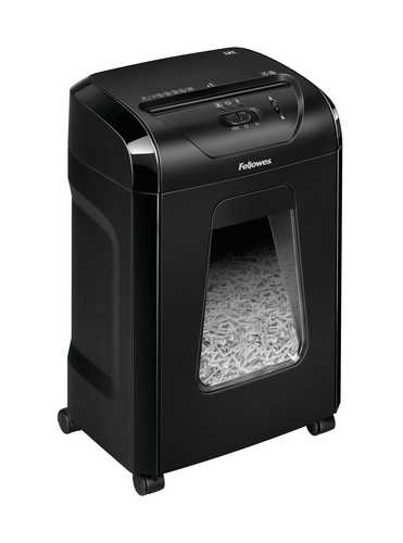 מגרסת נייר Fellowes Powershred 12C – מבט זוויתי מימין מקדימה