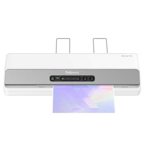 מכונת למינציה A3 Fellowes Amaris – מבט חזיתי עם כיס למינציה בכניסה