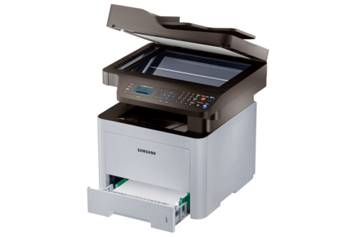 מדפסת לייזר משולבת Samsung ProXpress M3370FD - מזין המסמכים מורם ומגש הנייר פתוח