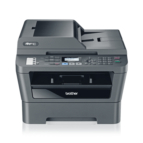 מכונה משולבת לייזר שחור-לבן Brother MFC-7860DW – מבט קדמי