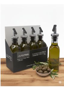 בקבוק זכוכית לשמן או חומץ עם פיית מזיגה – 150 מ״ל